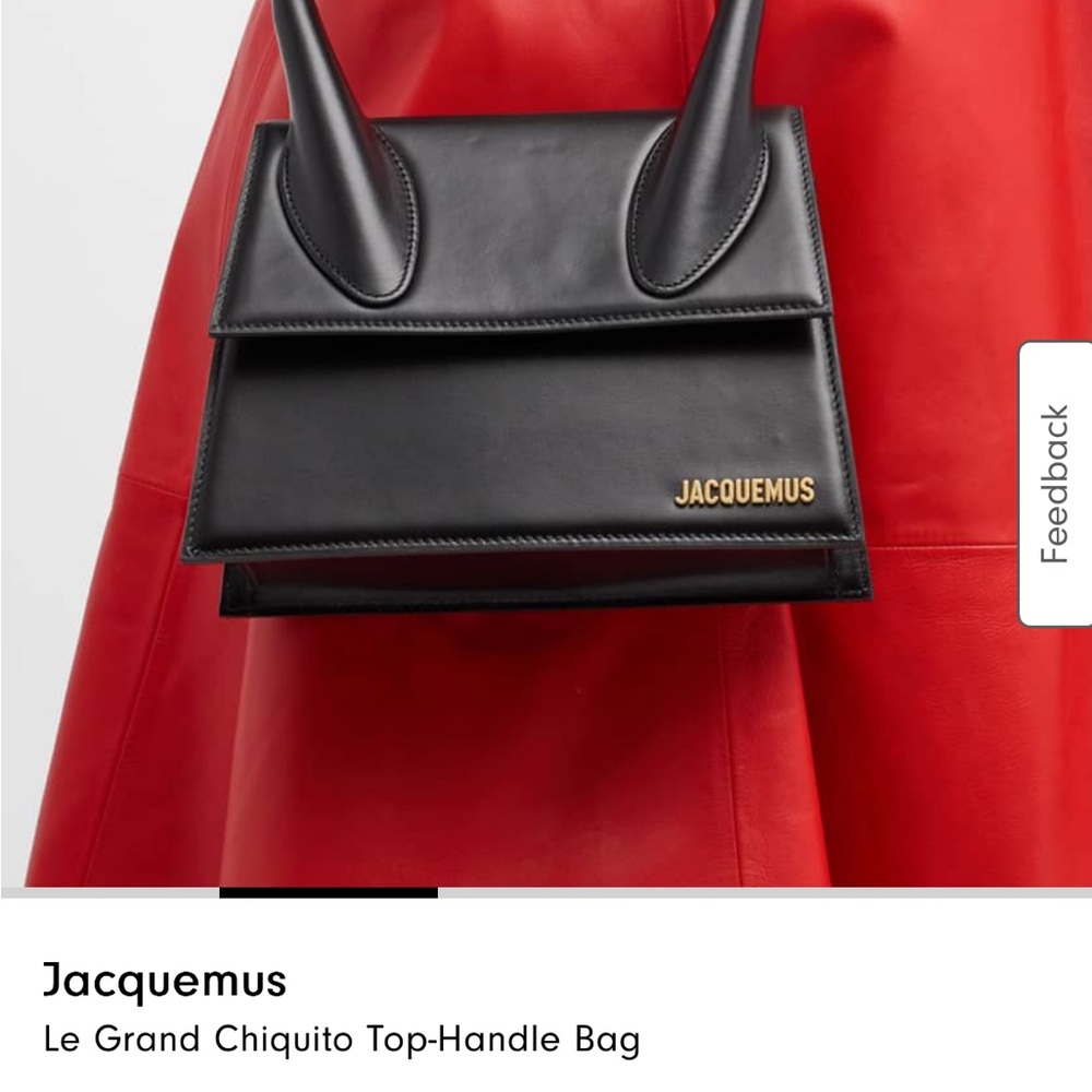 Jacquemus Black Le grand chiquito Bag with Architectural Handles